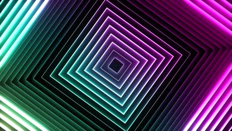 fondo de neón abstracto de los cuadrados