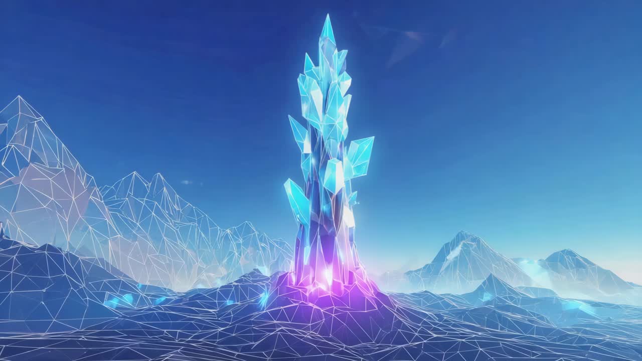 Low Poly Crystal Landscape