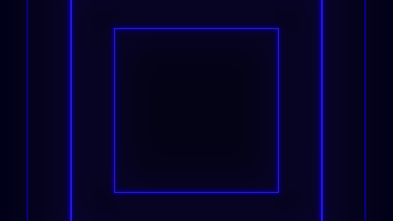 어두운 파란색 배경에 파란색 윤을 가진 대담한 검은 사각형
