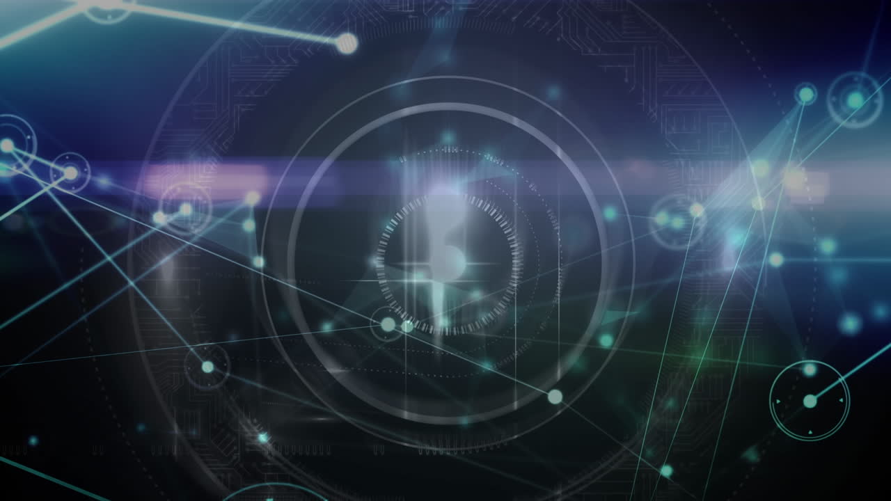 animación de la red de conexiones sobre formas