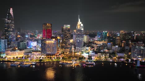 ho chi minh city skyline at night