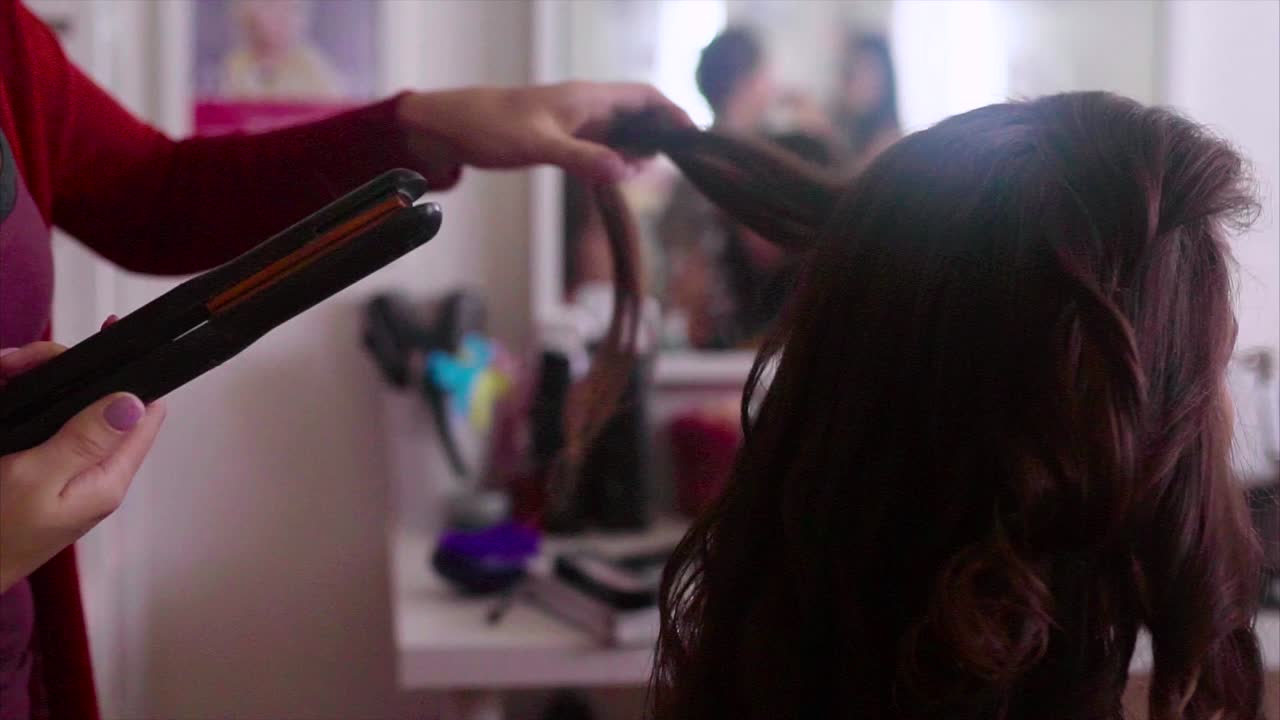 Hair Styling in a Salon