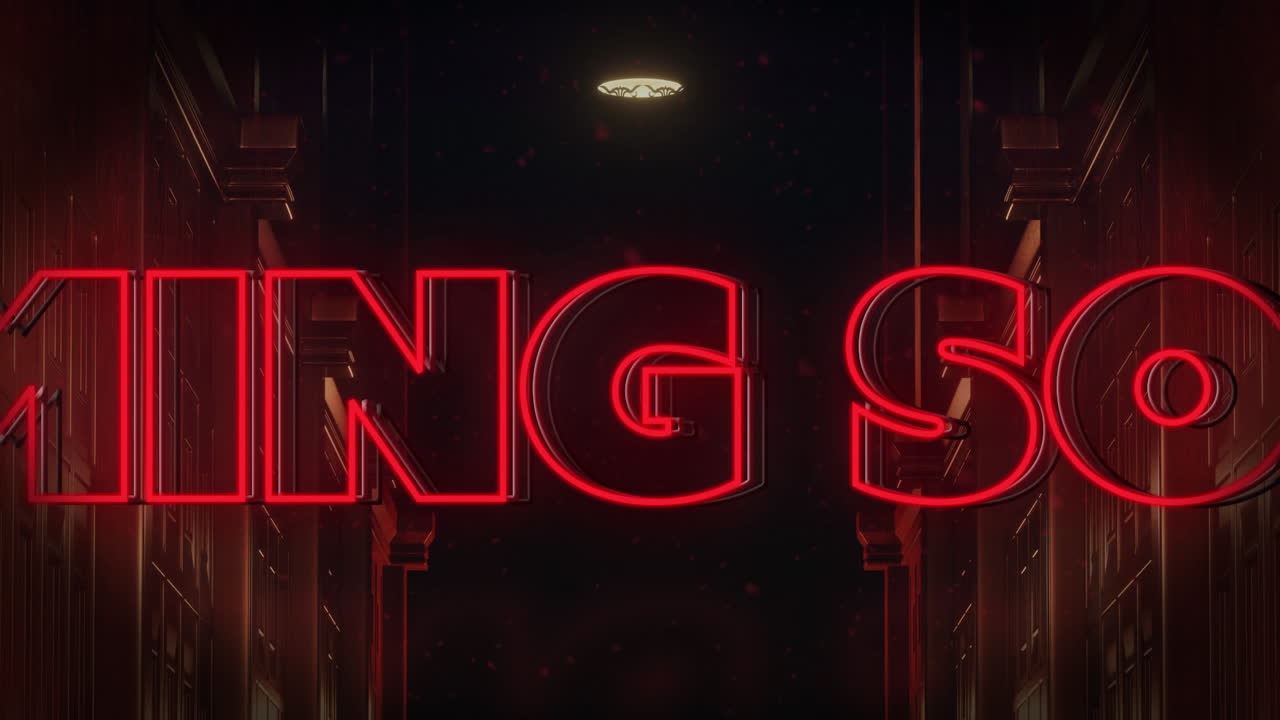 animación de venir pronto sobre el corredor estrecho aterrador