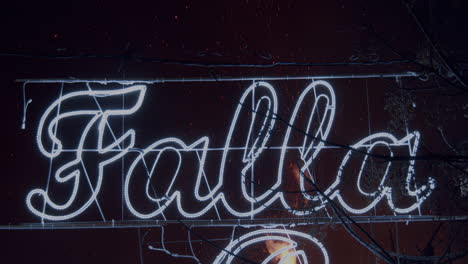 banner with the word falla