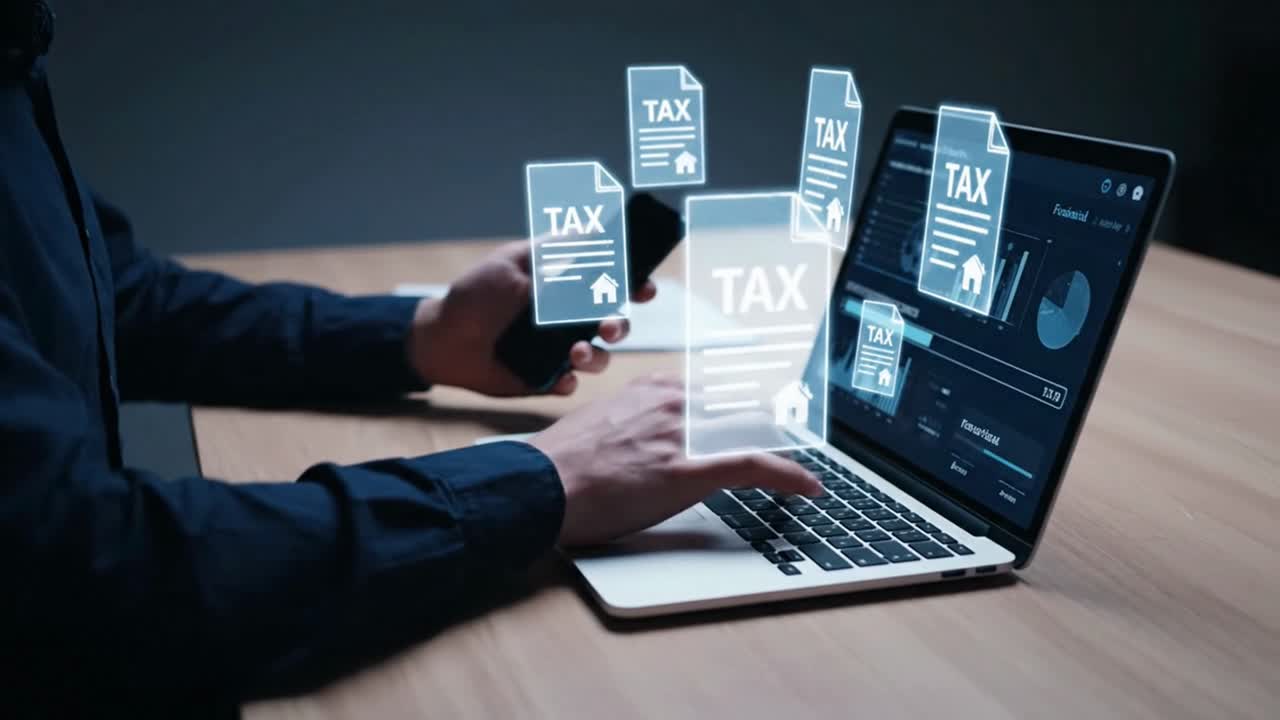 Filing Tax Forms Online Using a Laptop and Smartphone Application ...