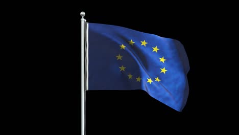 european union flag animation background 4k