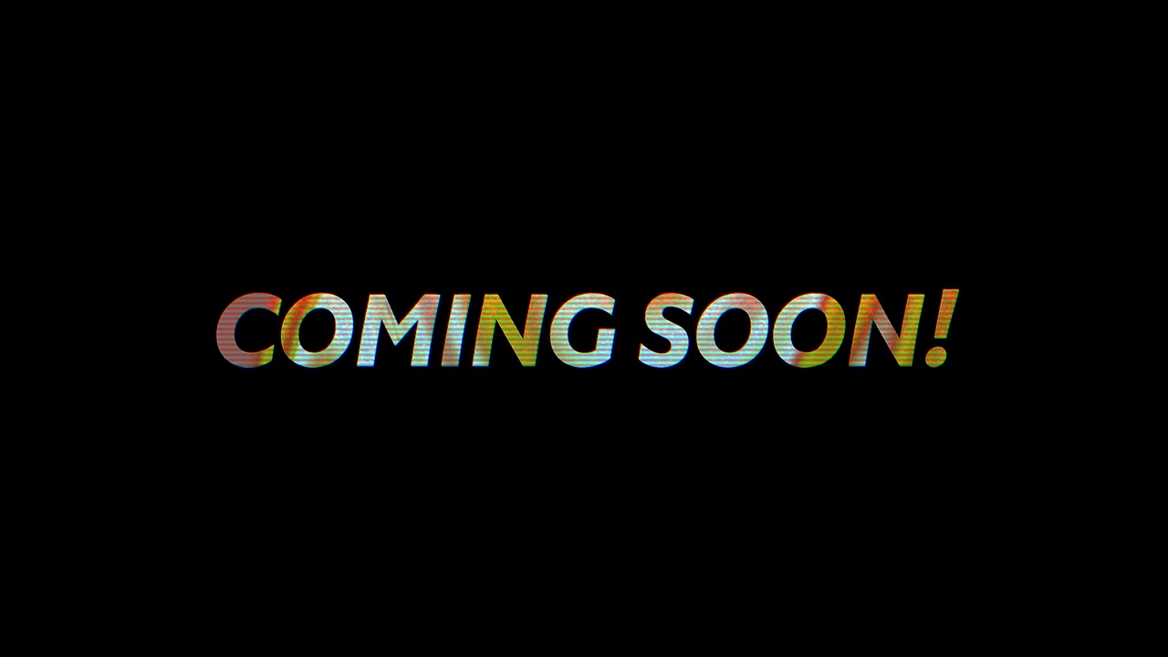 Coming Soon Text Animation with Glitch Effect
