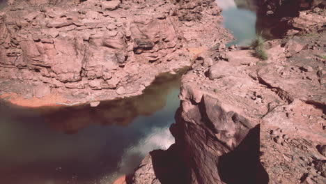 stunning aerial view of a canyon river