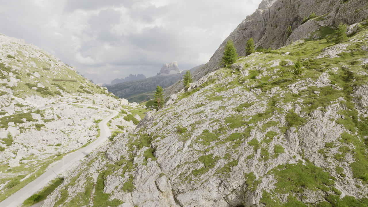 Scenic Mountain Road in the Dolomites