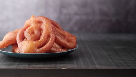 jalebi indian sweet food on a plate ,