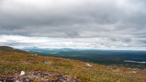 Mountain-timelapse-on-a-cloudy-summer-day-in-Sweden