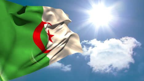 Algerien-Nationalflagge-Weht