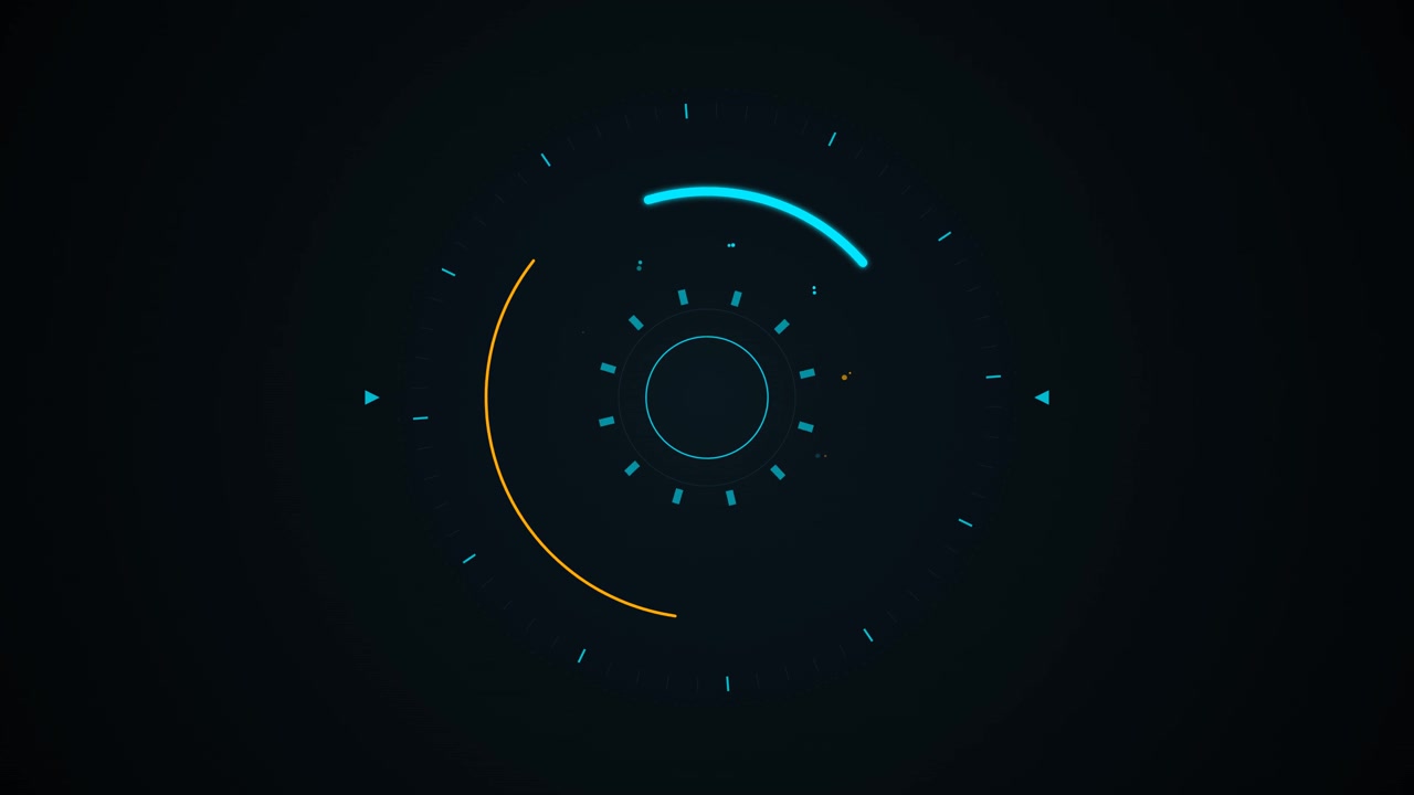 Futuristic Digital HUD Interface Loading Animation