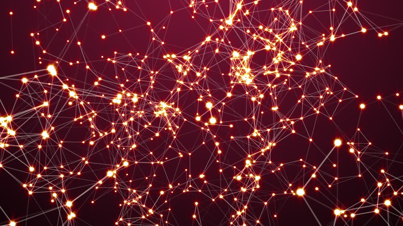 conexión digital abstracta moviendo puntos y líneas