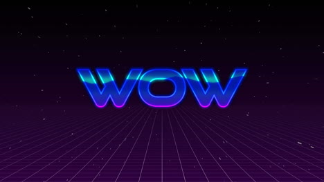 animación de wow en el espacio abstracto digital