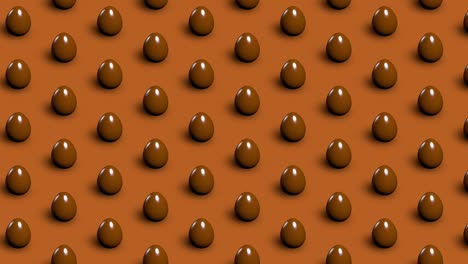 huevos de pascua de chocolate animación de patrón isométrico