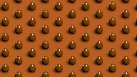 chocolate easter eggs isometric pattern animation