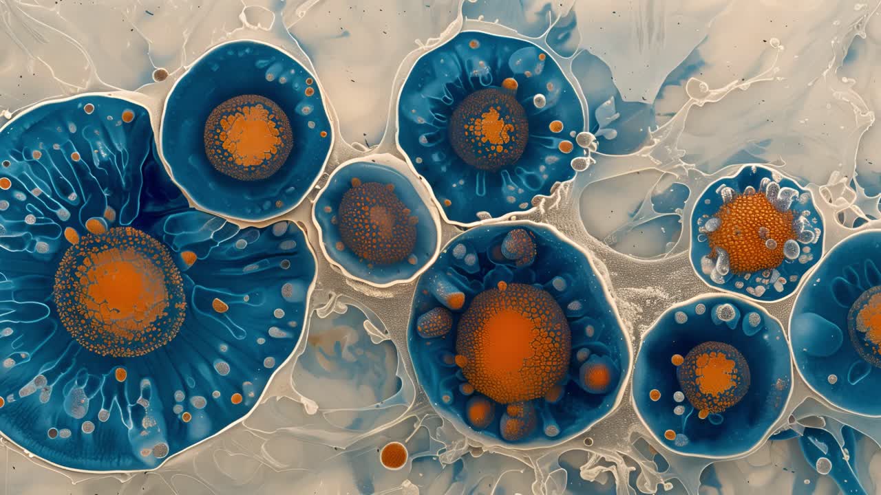 Abstract Microscopic Cellular Structure