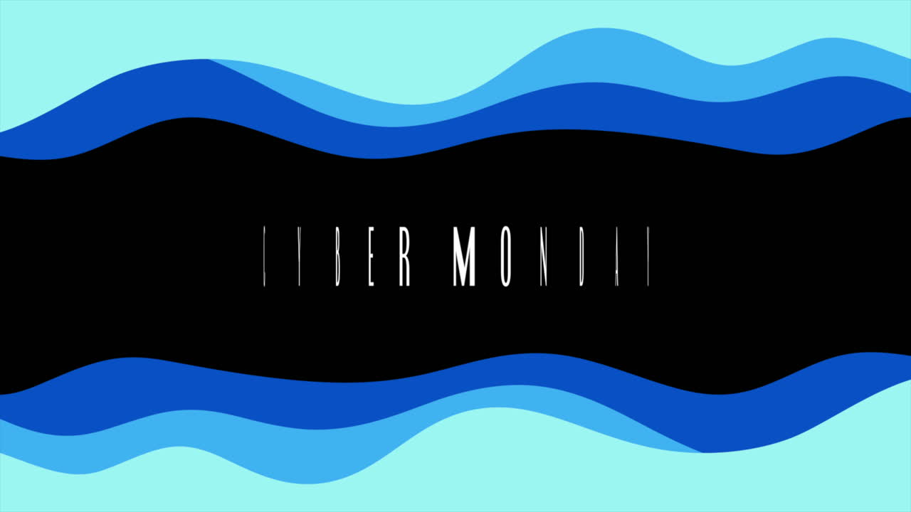 파도와 선 패턴의 사이버 월요일