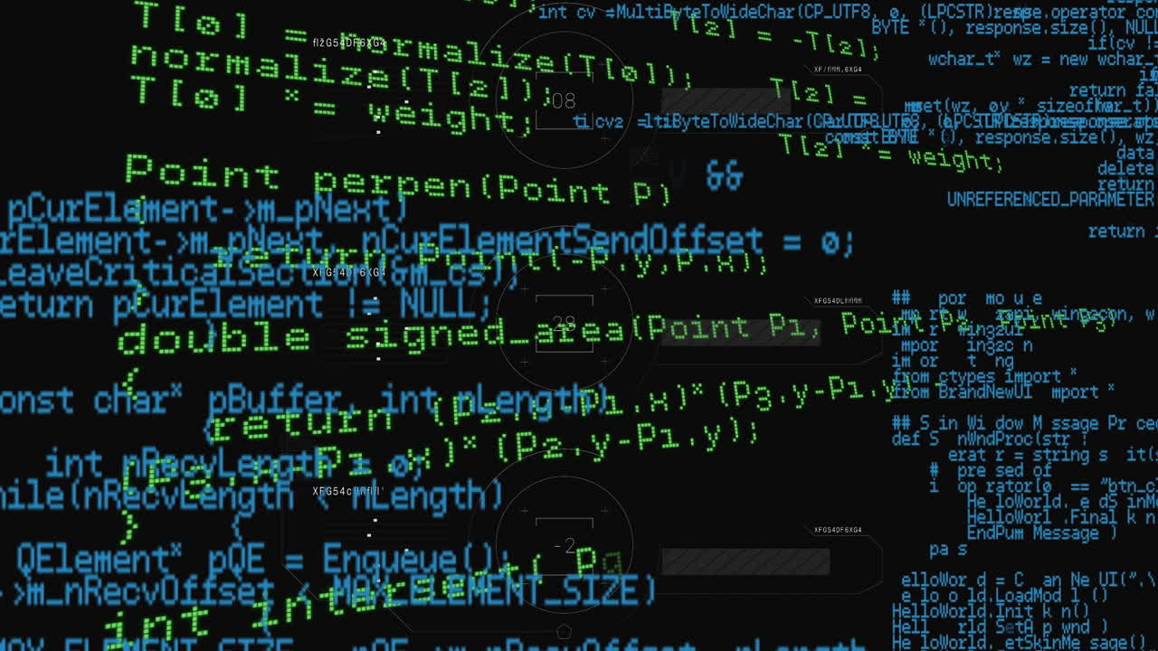 Animation of data processing over grid