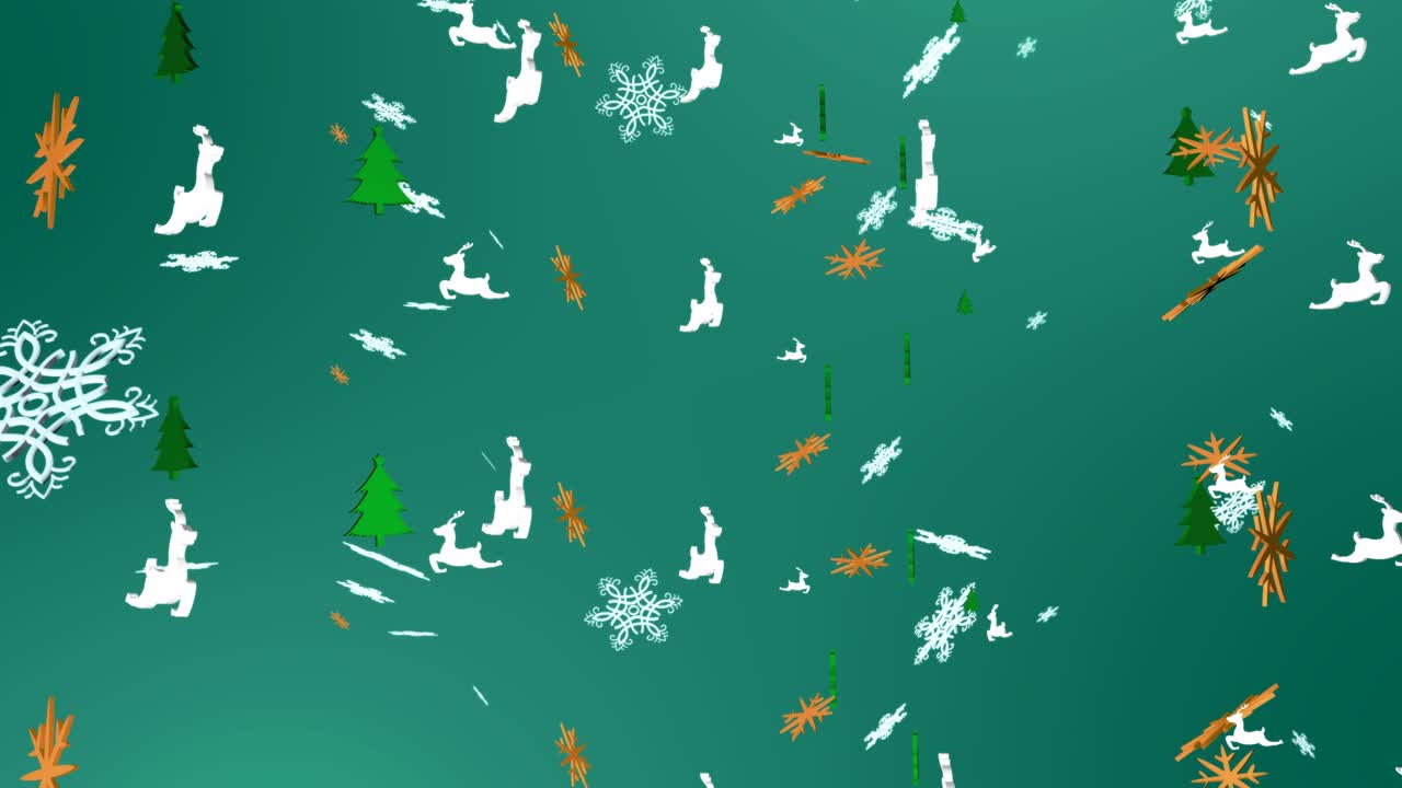 Loop 3D snowflakes Christmas  background,