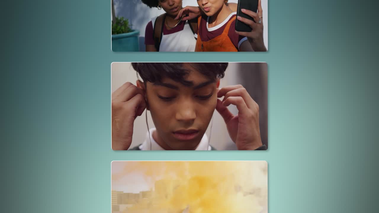 A collection of portraits of young women