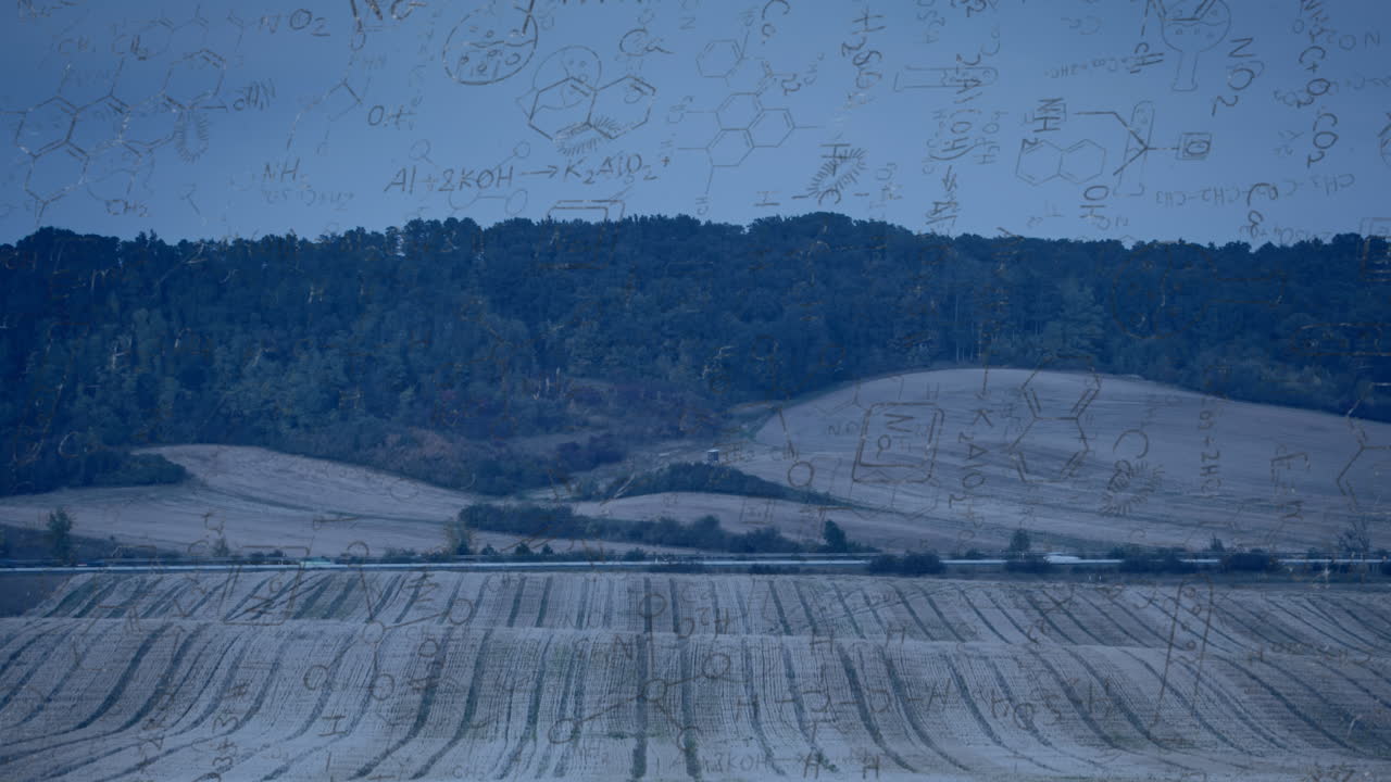 풍경 위의 수학적 방정식의 애니메이션