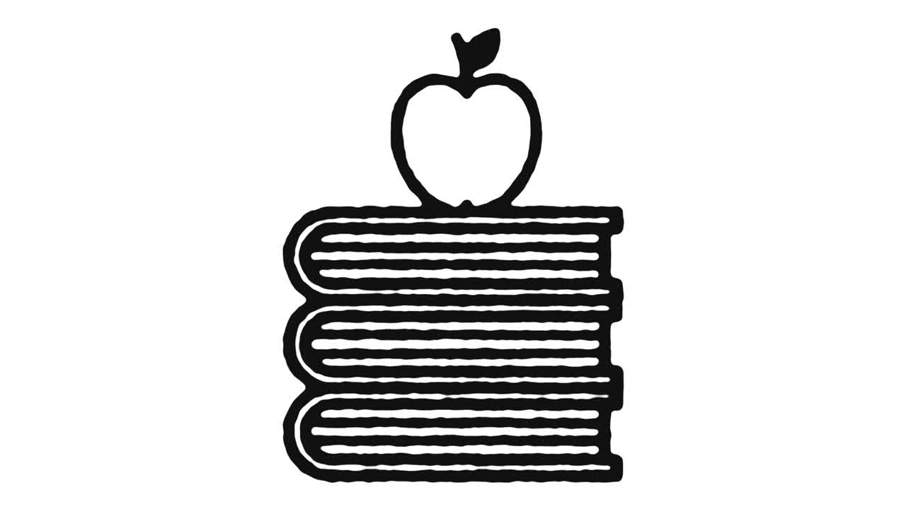 imágenes de animación de iconos de educación y canal alfa