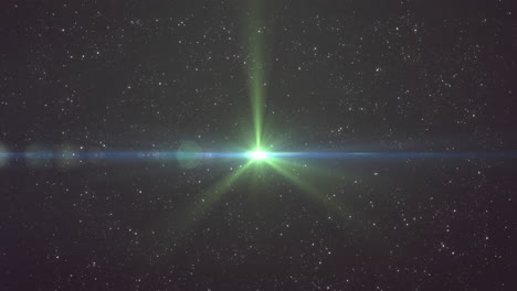 animación de puntos de luz y espacio sobre fondo negro
