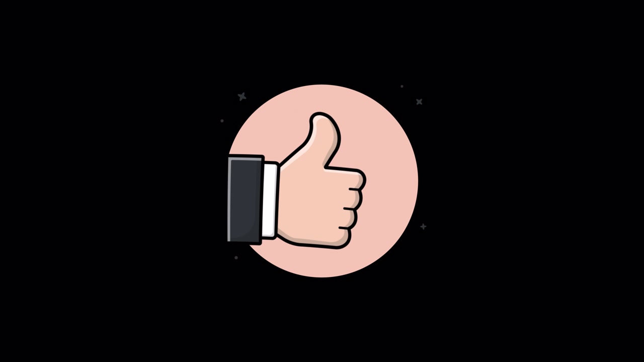 Animated Thumbs Up Icon for Approval and Like