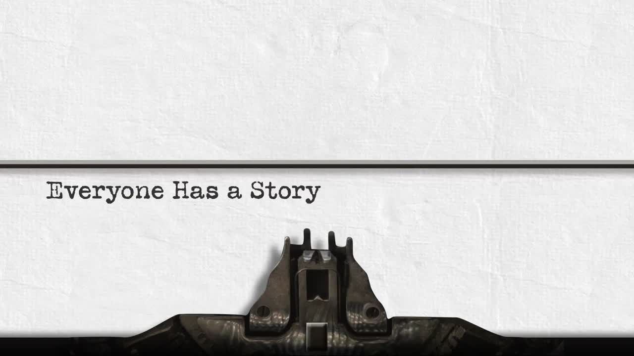 con una máquina de escribir