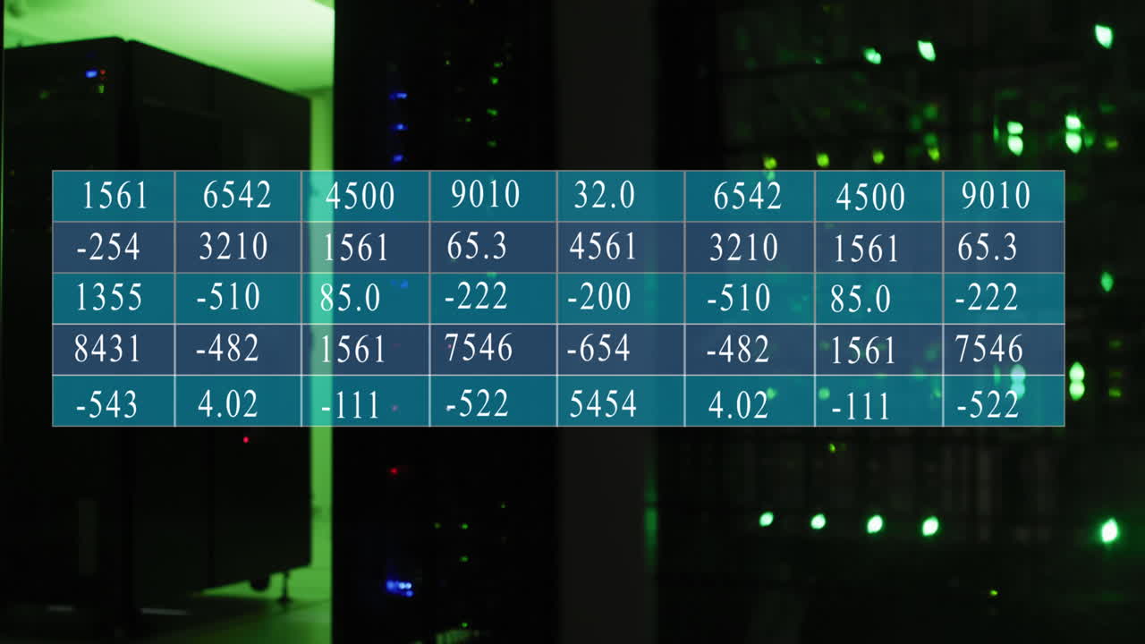Animation of data processing over computer servers