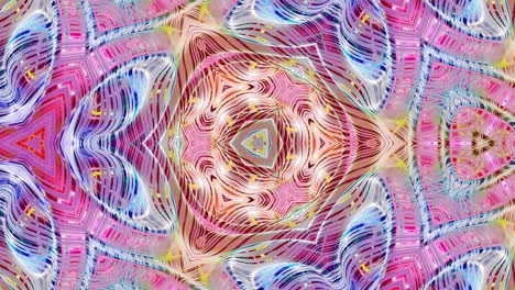 3d elegante abstracto en bucle bg como patrón simétrico ondulado como estructura caleidoscópica con ondas, vidrio líquido multicolor con hermosos colores de gradiente. 4k animado fluido colorido de moda