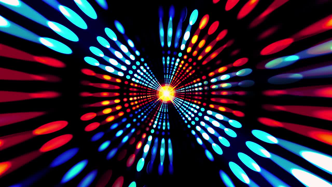 magia astratta blu arancione oro digitale linee luminose volanti movimento e effetto luce illuminata in tunnel. sfondo al neon futuristico, linee luminose ultraviolette, raggi laser, velocità della luce.