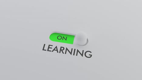 activar el interruptor de aprendizaje