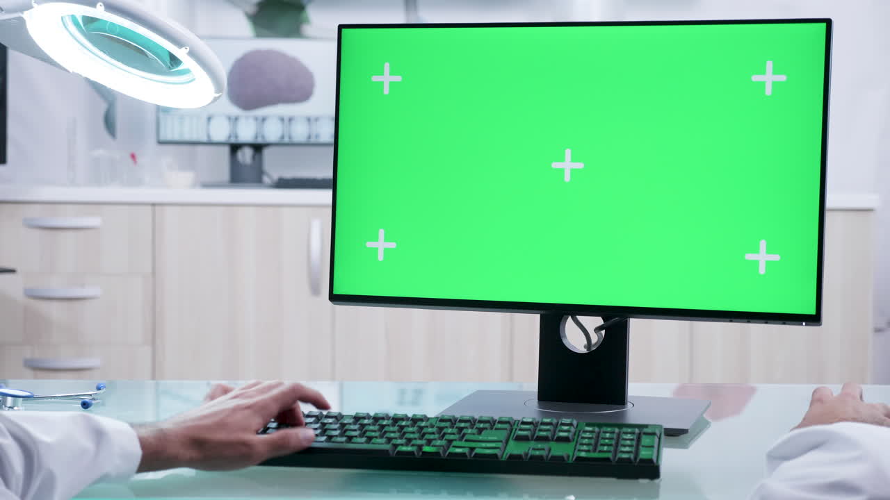 Green Screen Computer in Medical Lab