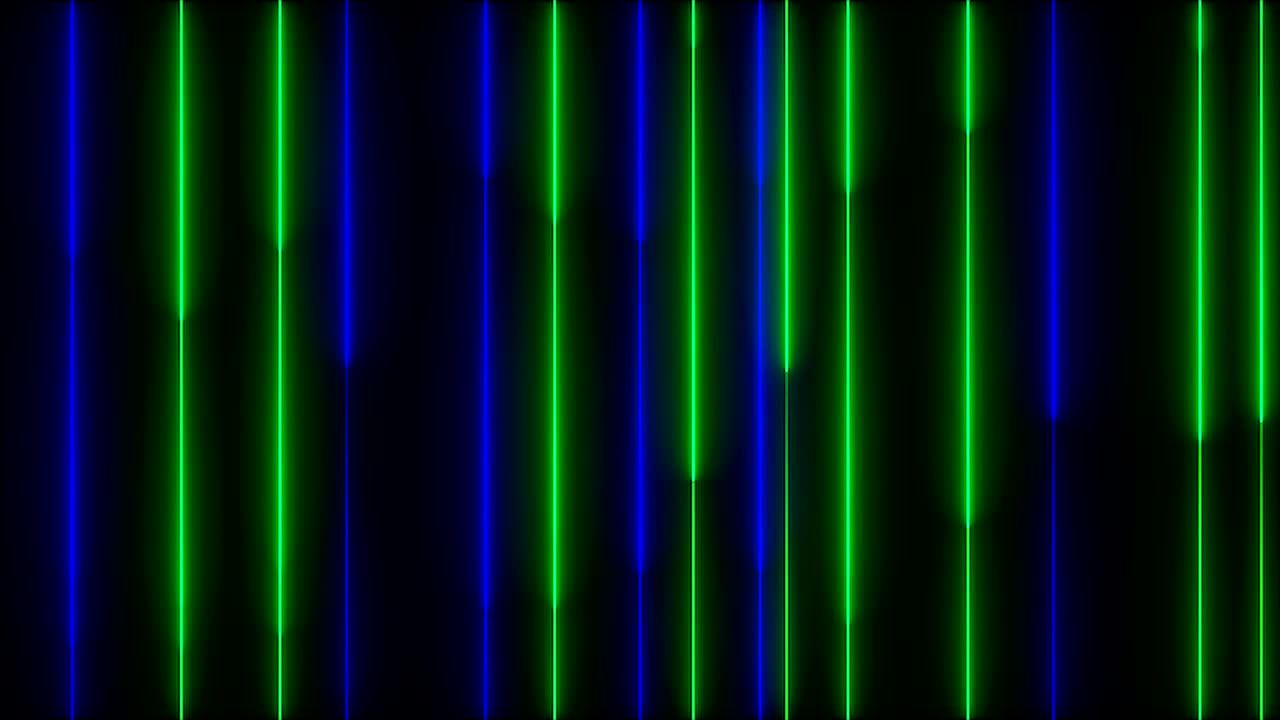 muchas líneas verticales de iluminación de neón, telón de fondo generado por computadora abstracta, renderizado en 3d