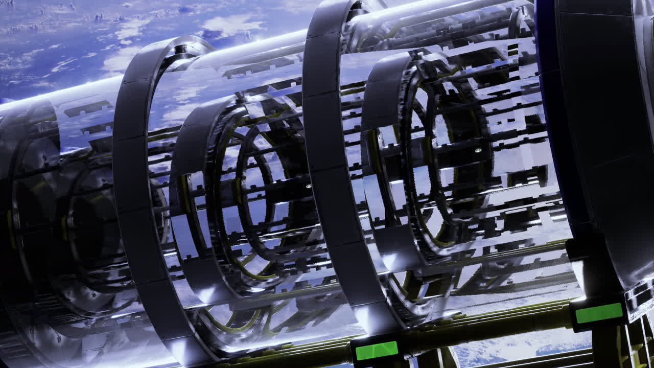 Advanced space propulsion system in a futuristic design and setting