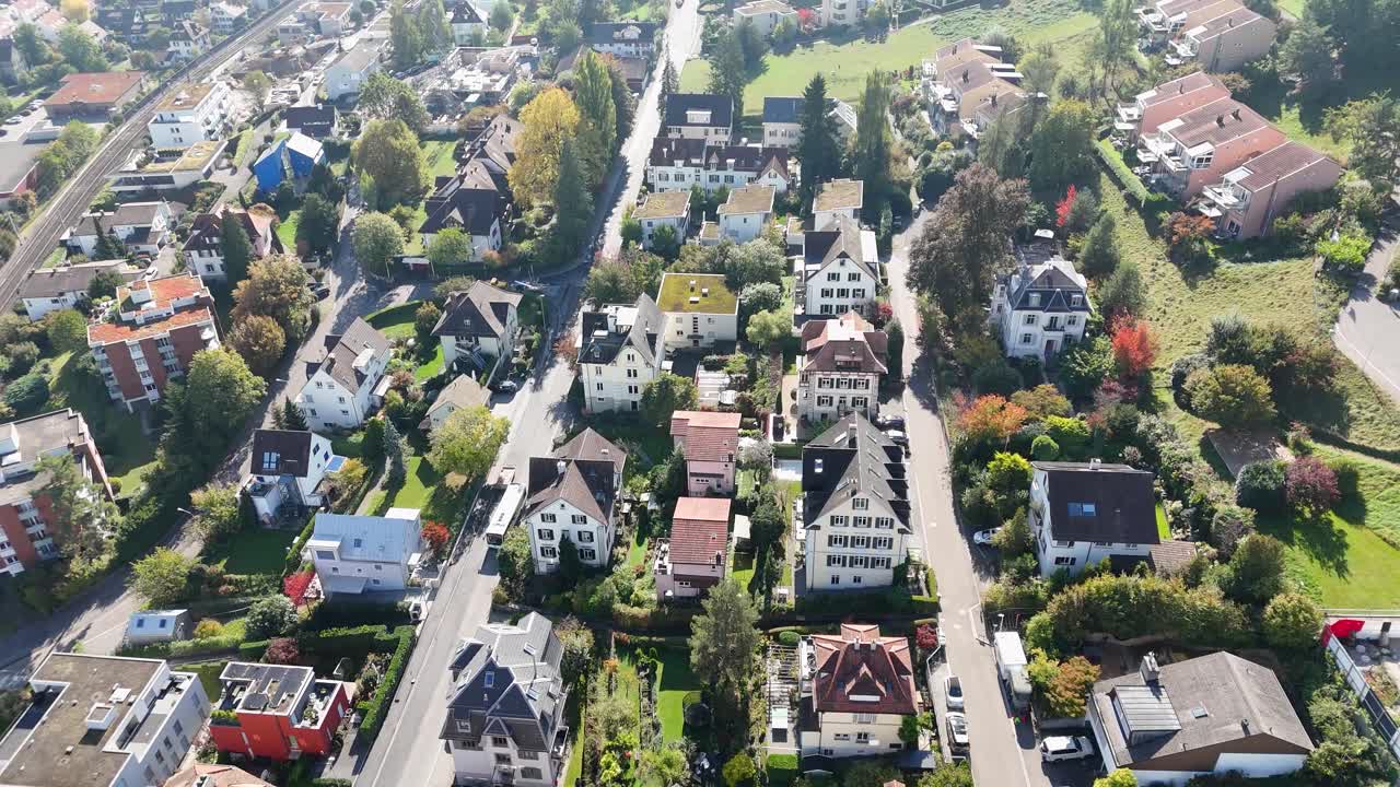Zurich Switzerlandcity life and lake view Z&uuml;richsee 4K drone