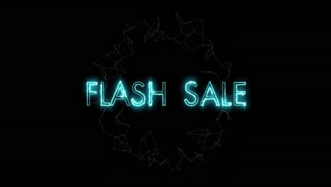 Animation-Von-Flash-Sale-Texten-über-Ein-Netzwerk-Von-Verbindungen