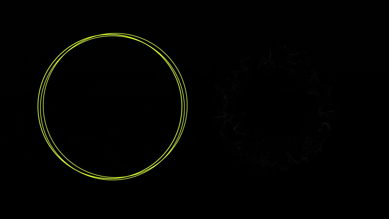 animación digital de formas abstractas coloridas contra un fondo negro