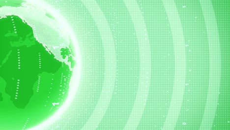 green futuristic background with globe earth hologram hud animation