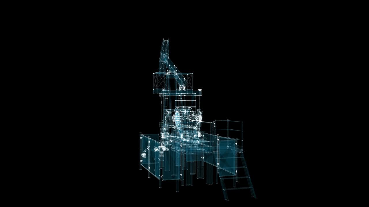 holograma de las tomas de la bomba de aceite en funcionamiento