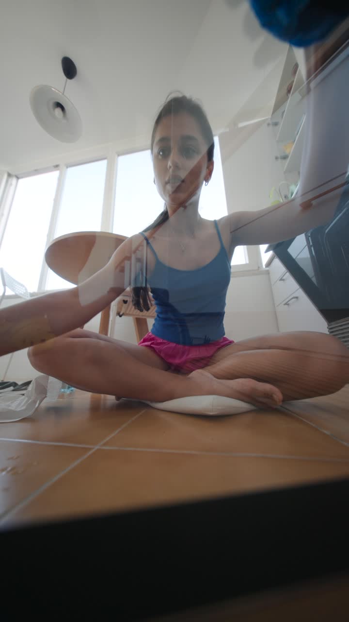 Woman Cleaning a Kitchen