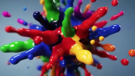 colorful paint splash explosion