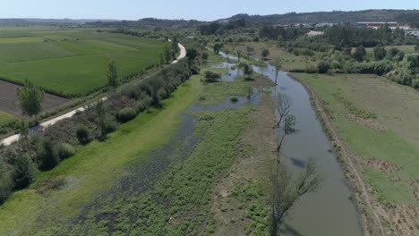 landscape rural scene beautiful sunny day aerial view