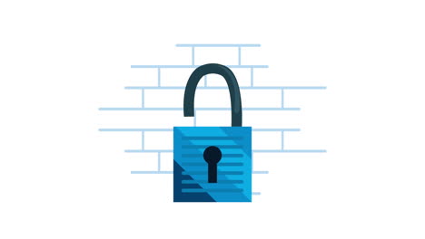 safe secure padlock guard animation