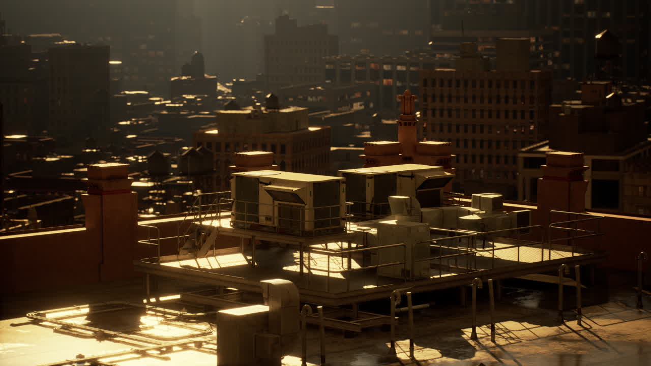 폭풍우 가 있는 가을 에 회색 구름 이 있는 도시 의 스카이라인