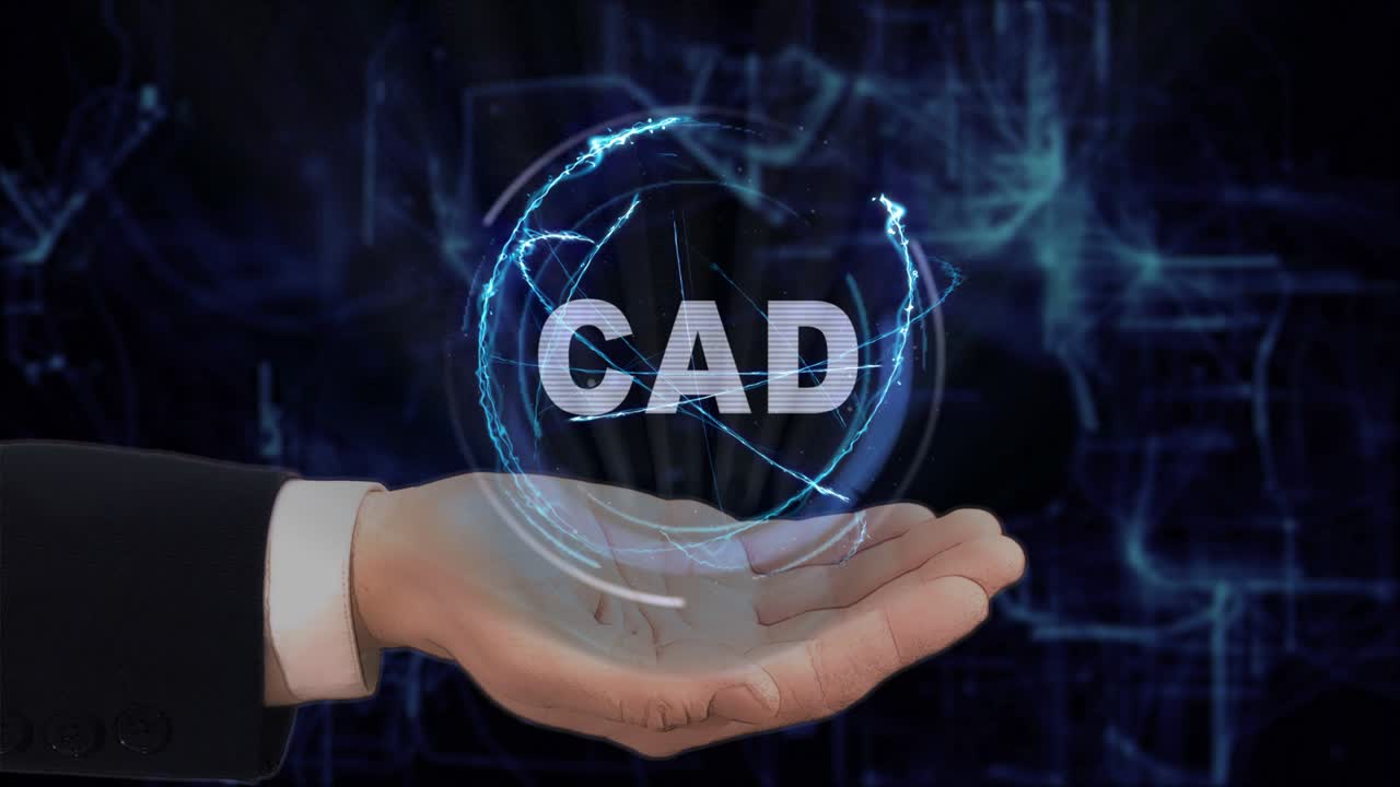 la mano pintada muestra cad