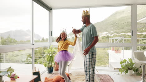 fantasy, dance and a father with his daughter